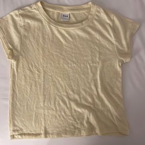 Pastel yellow tee from Aritzia, TNA